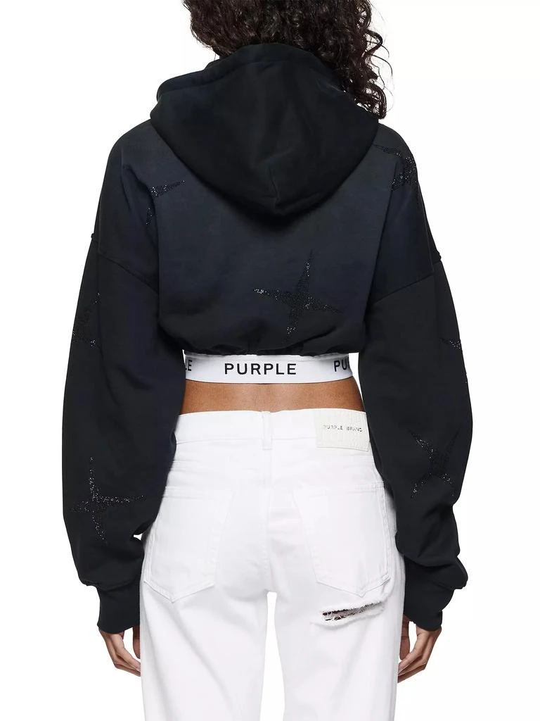 Purple Brand Oversized Crop Hoodie 3
