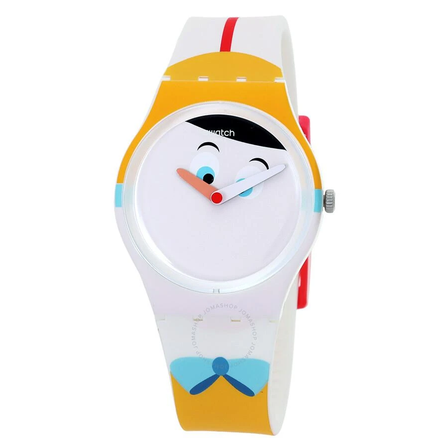 Swatch Naso Lungo Quartz White Dial Unisex Watch GW176 1