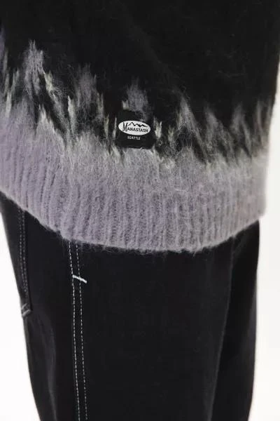 Manastash Manastash Aberdeen Fuzzy Patterned Knit Crew Neck Sweater 4