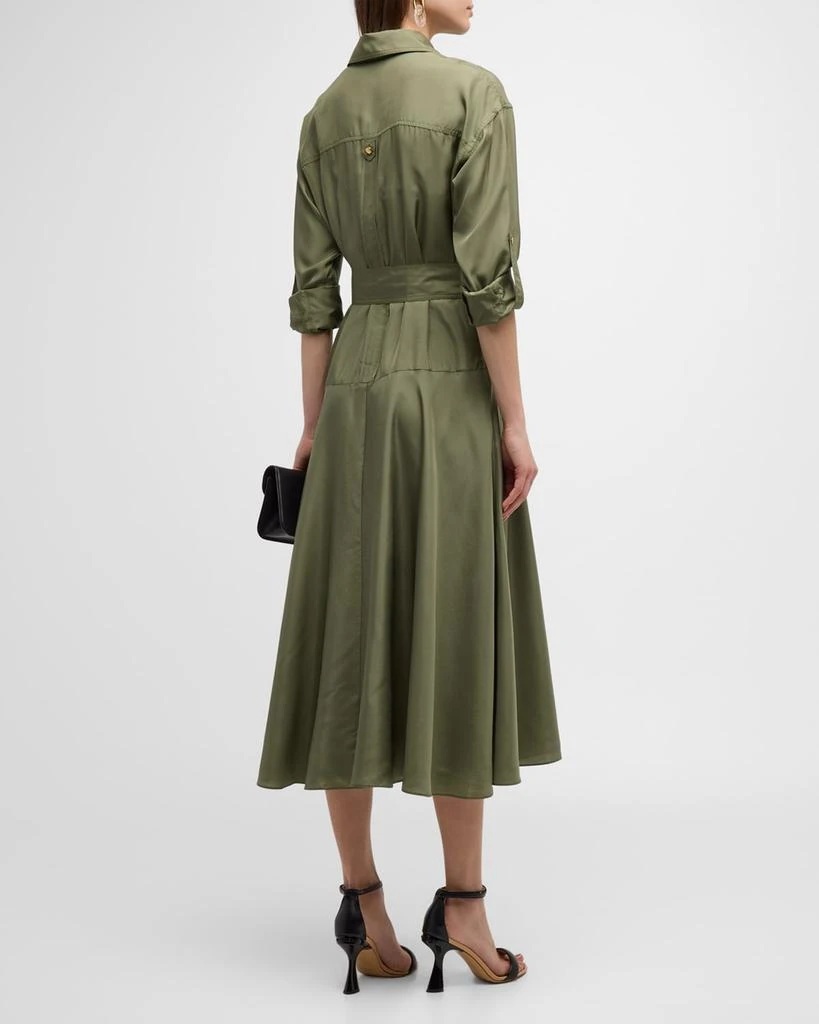 VERONICA BEARD Camille Belted Silk Shirtdress 7