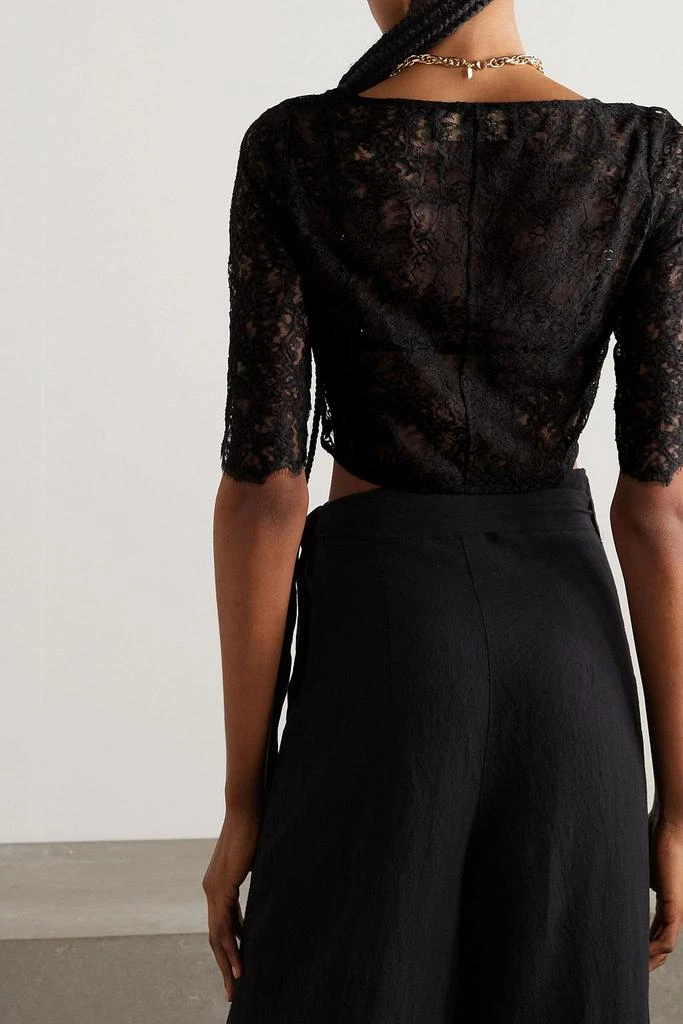 CORTANA Laure cropped lace top 3