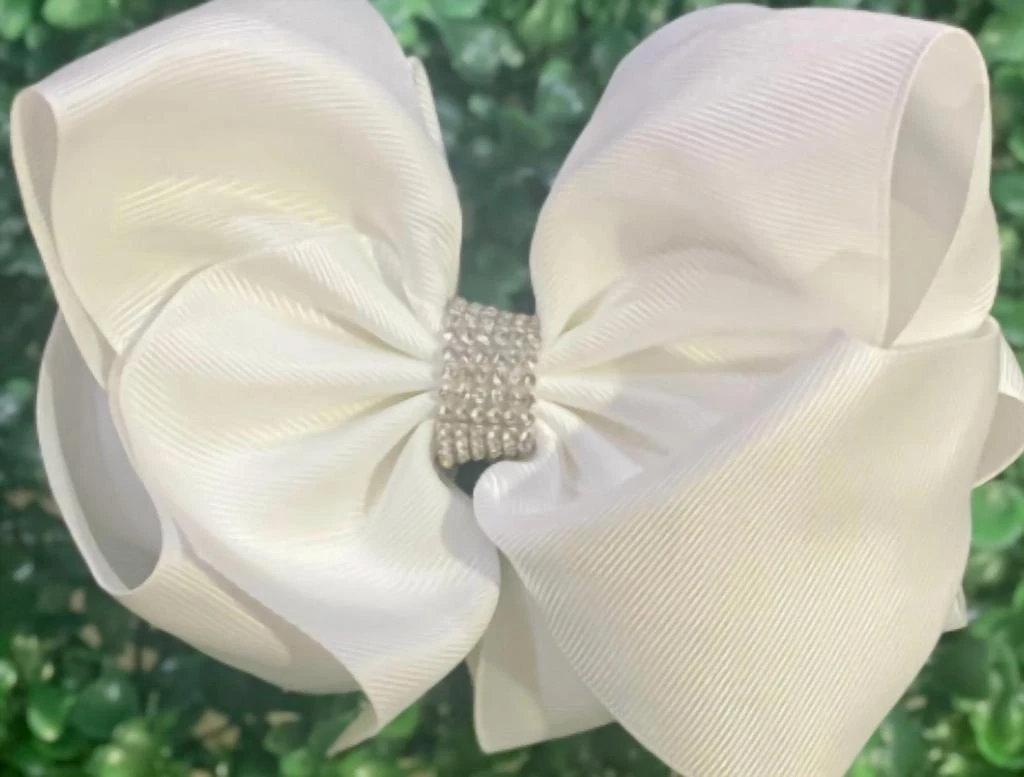 KIDSCHARM Kidscharm - Girl
s Glam Rhinestone Hair Bow 6.5" 2