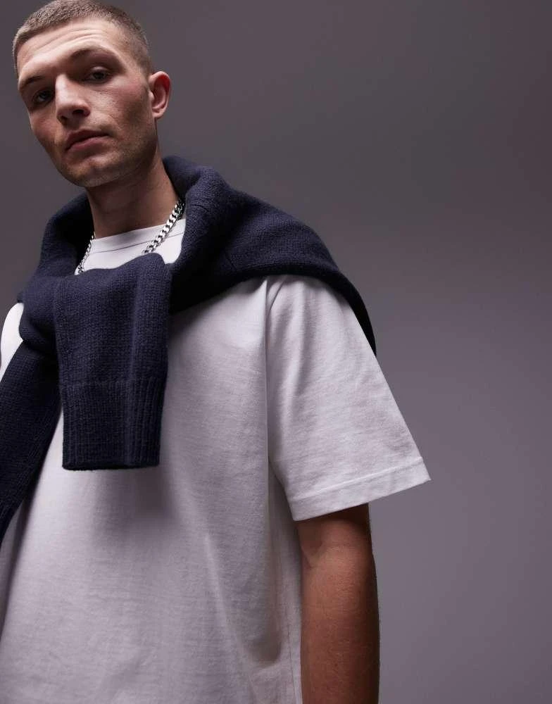 ARKET ARKET heavyweight jersey oversized t-shirt in white 2