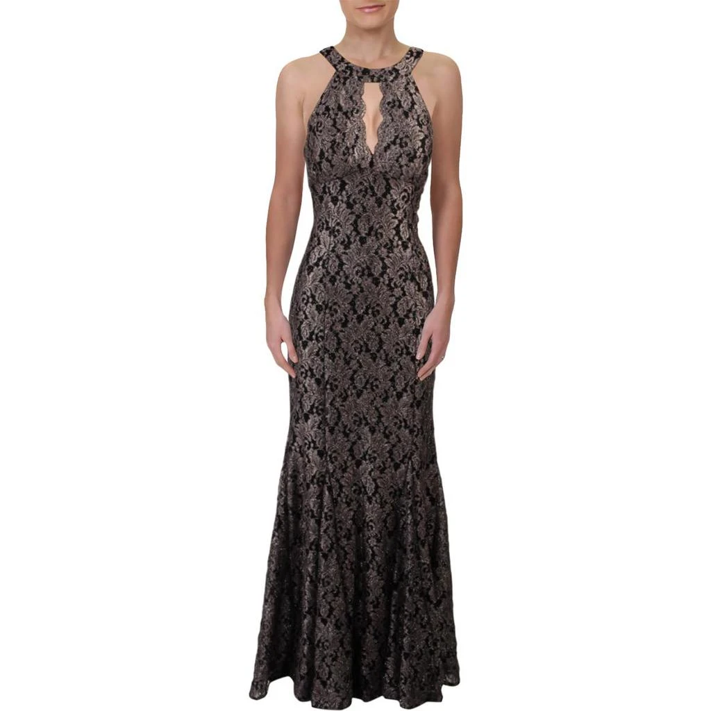NW Nightway Womens Glitter Lace Evening Dress 3
