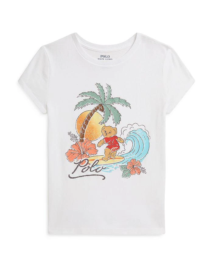 Ralph Lauren Girls' Polo Bear Cotton Jersey Tee - Little Kid, Big Kid