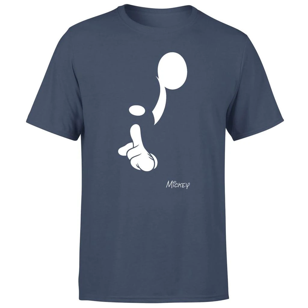 undefined Shush Men's T-Shirt - Navy 1