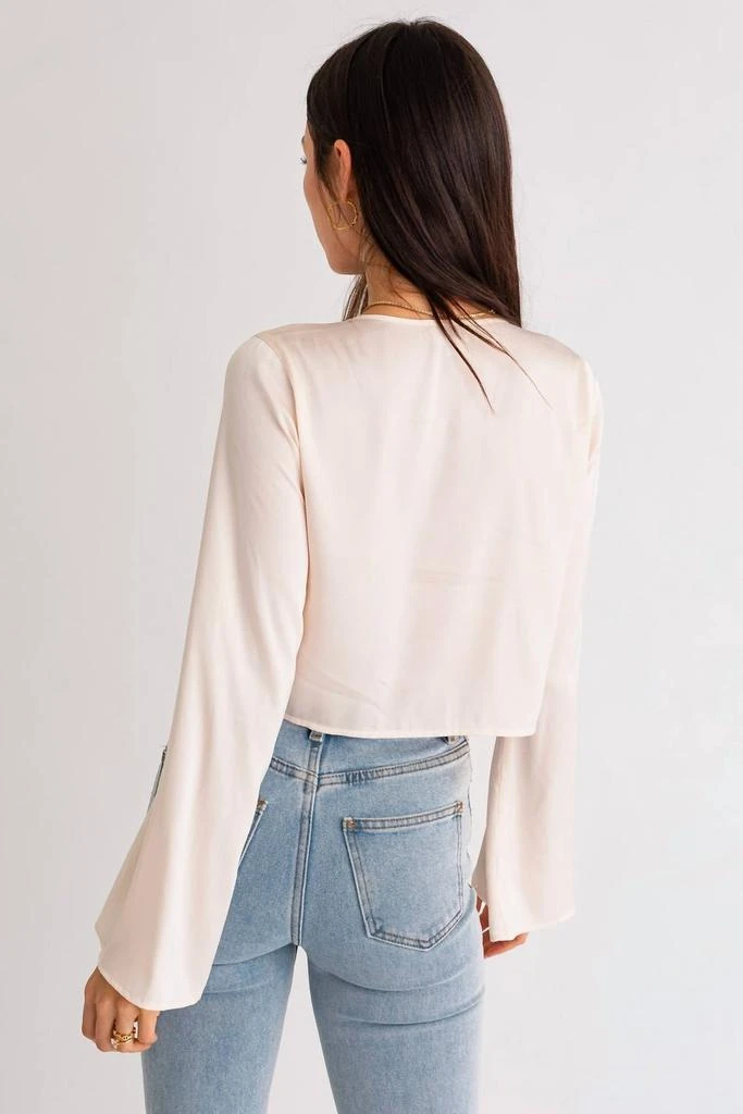 LE LIS Le Lis - Lasso Rhinestone Satin Top 3