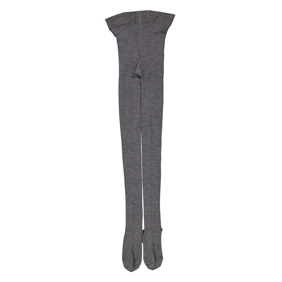Burberry Mid Grey Wool-Blend Ribbed Tights