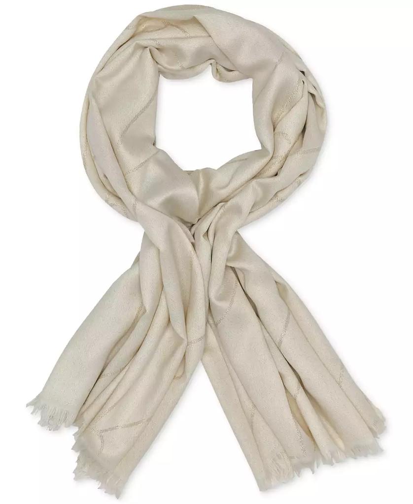 Calvin Klein Diagonal Metallic Logo Scarf