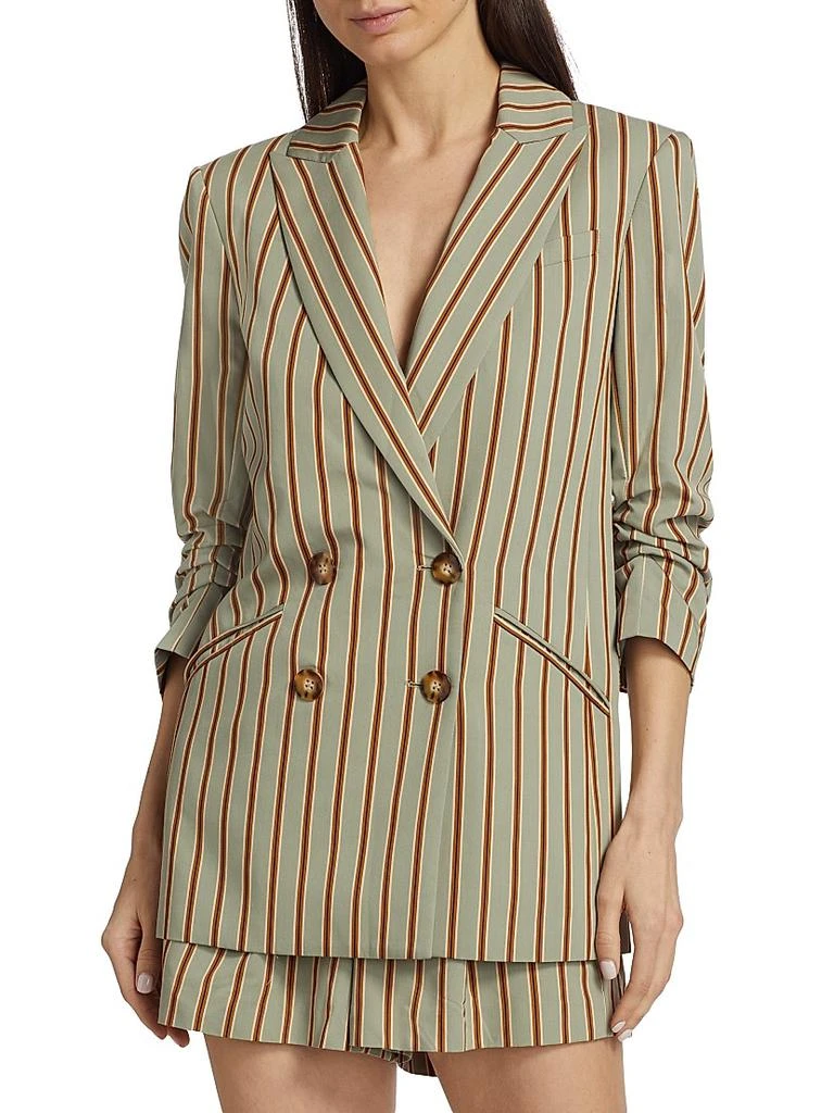 VERONICA BEARD Kiernan Striped Double-Breasted Jacket 3