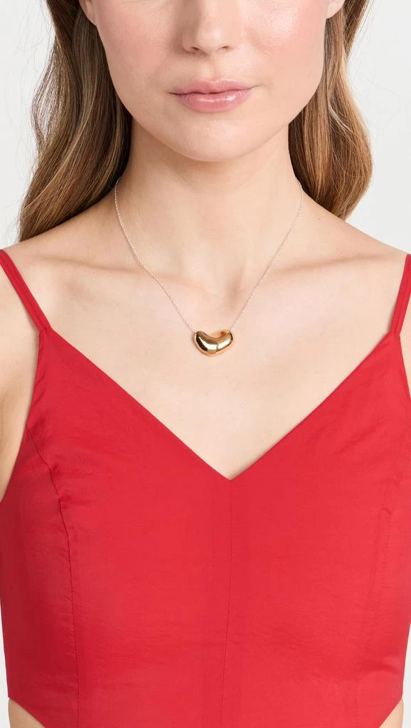 AGMES Small Sculpted Heart Pendant Necklace 2