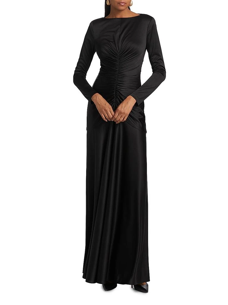 ET OCHS Thea Satin Ruched Gown 2
