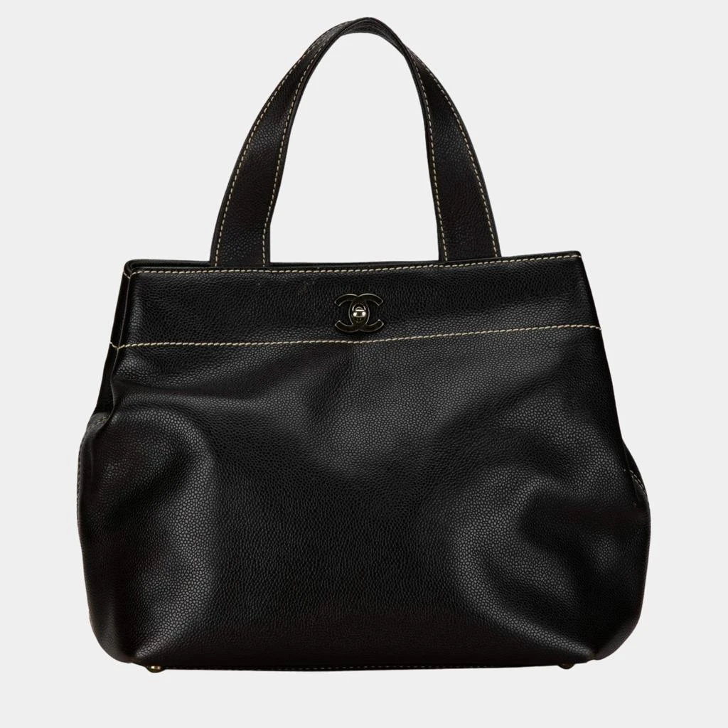 Chanel Chanel Black CC Caviar Tote 1