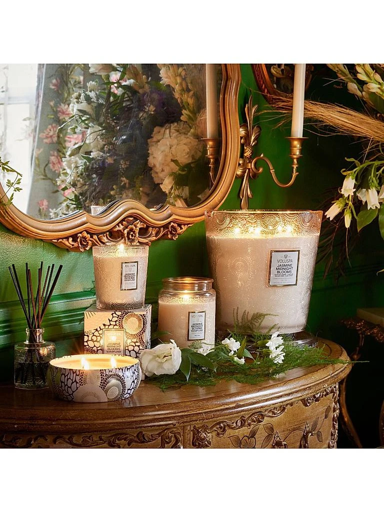 Voluspa Japonica Jasmine Midnight Blooms 5-Wick Hearth Candle 4