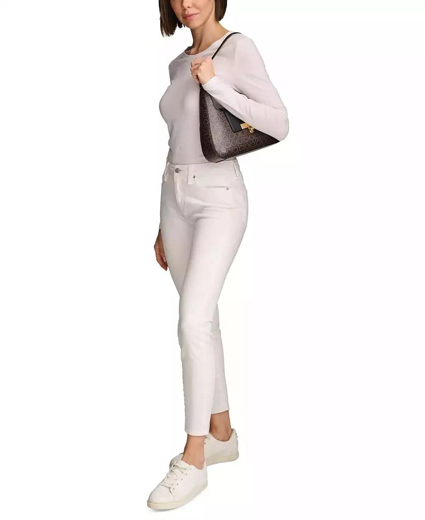 Calvin Klein Becky Signature Turnlock Shoulder Bag 7