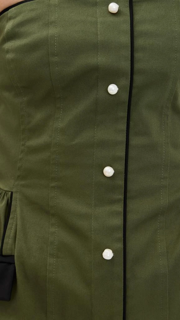 Kika Vargas Agnes Top Olive Canvas 5