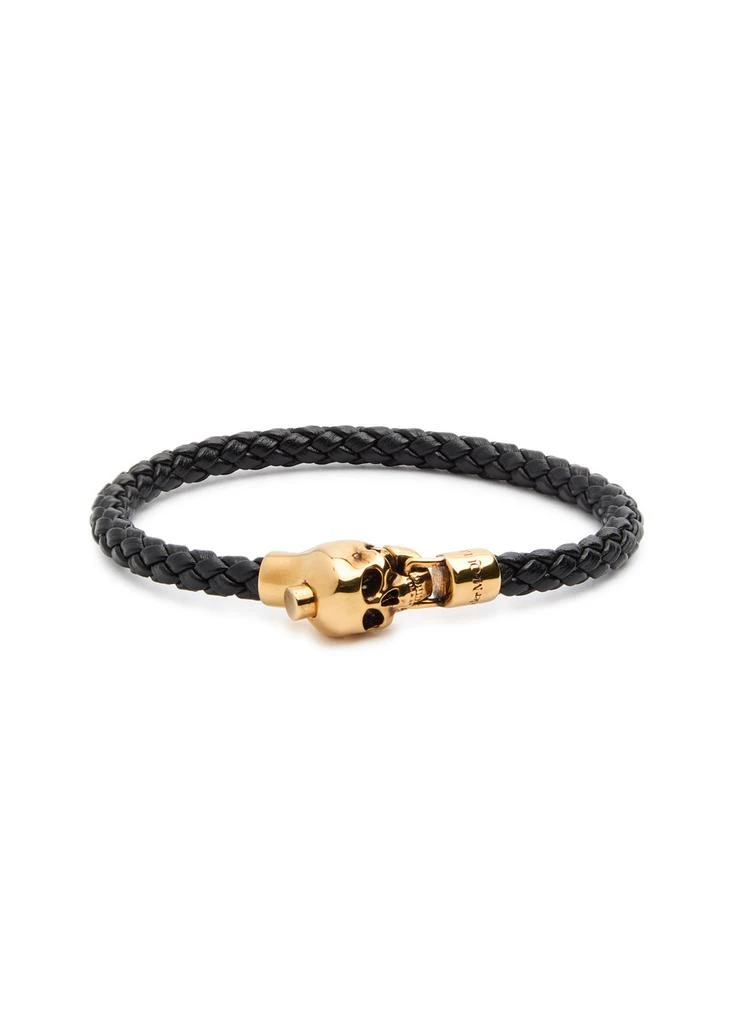 Alexander McQueen Skull woven leather bracelet 1