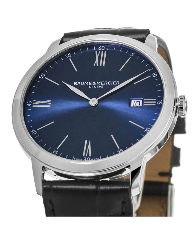 Baume & Mercier Baume & Mercier Classima Quartz Blue Dial Leather Strap Men's Watch 10324 2