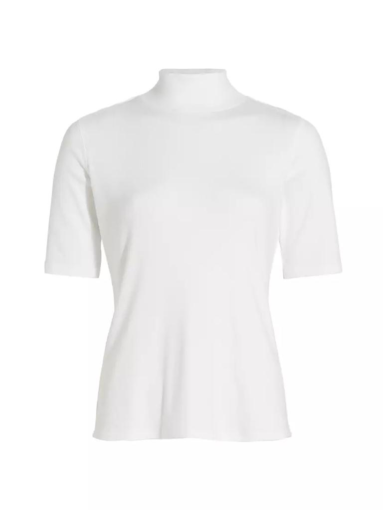 Elie Tahari Rib-Knit Mock Neck Top