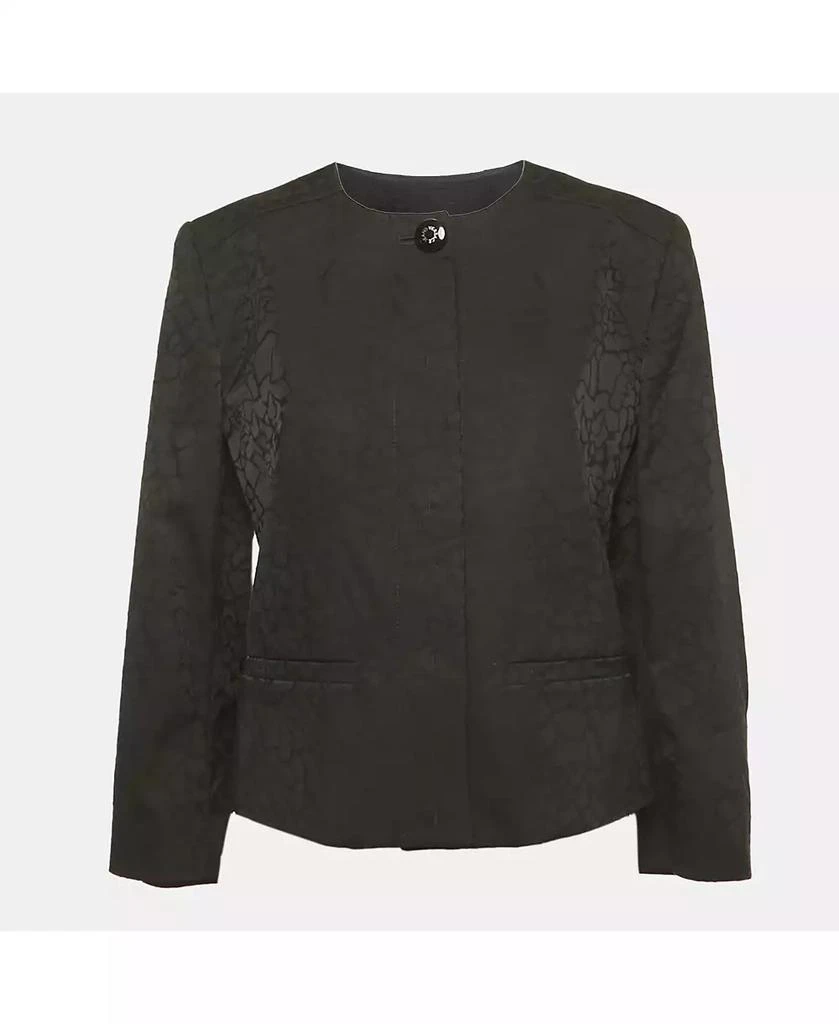 Pre-Owned Versace Women
s Jeans Black Jacquard Button Front Jacket