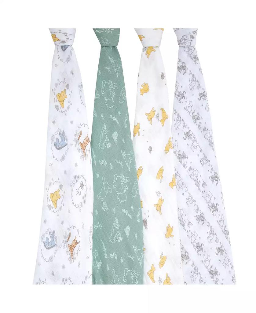aden + anais Baby Boys Winnie the Pooh Swaddle, Pack of 4