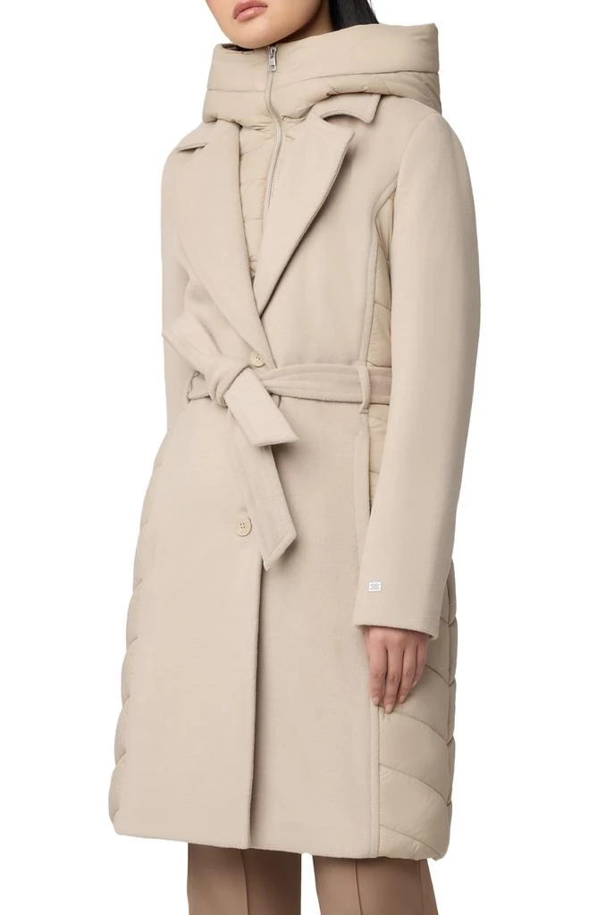Soia & Kyo Classic Fit Wool Blend Coat with Removable Puffer Bib 3
