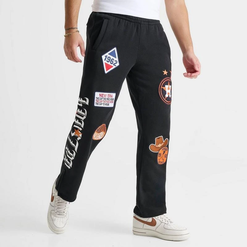 New Era Men's New Era Houston Astros MLB Patch Sweatpants 3