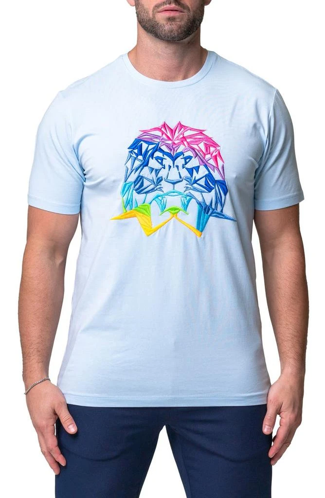 Maceoo Lion Face Embroidered T-Shirt 8