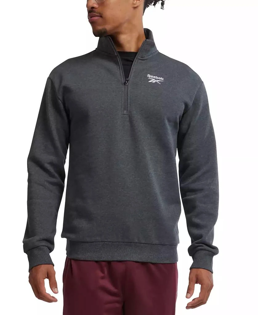 Reebok Men's Identity Regular-Fit Quarter-Zip Fleece Sweatshirt 1