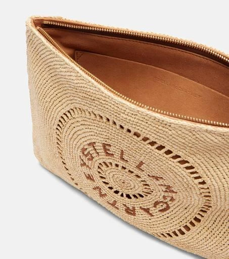 Stella McCartney Logo raffia pouch 3