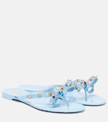 Valentino Rockstud PVC thong sandals 1