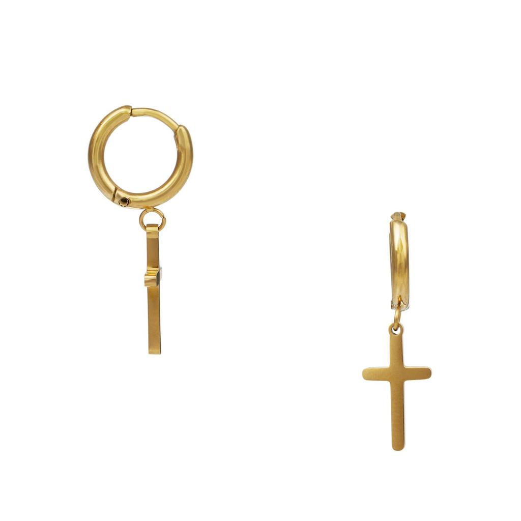 Orelia & Joe Cross Charm Hoop Earrings