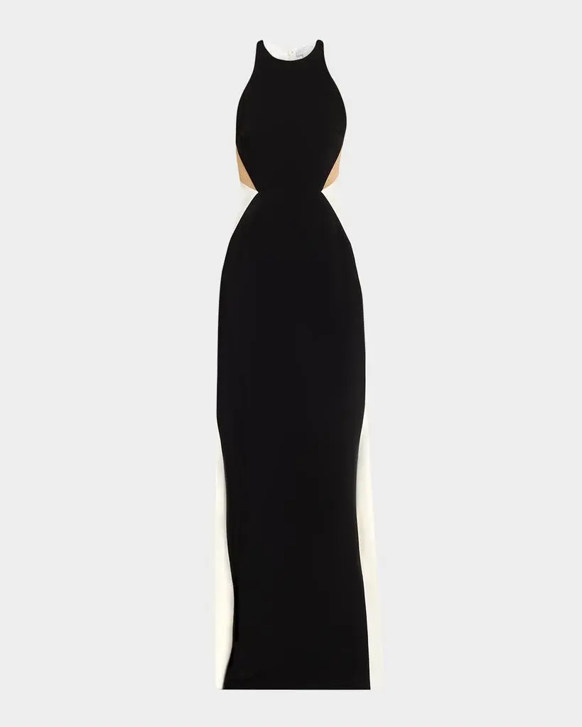 Stella McCartney Colorblock Body-Con Maxi-Dress