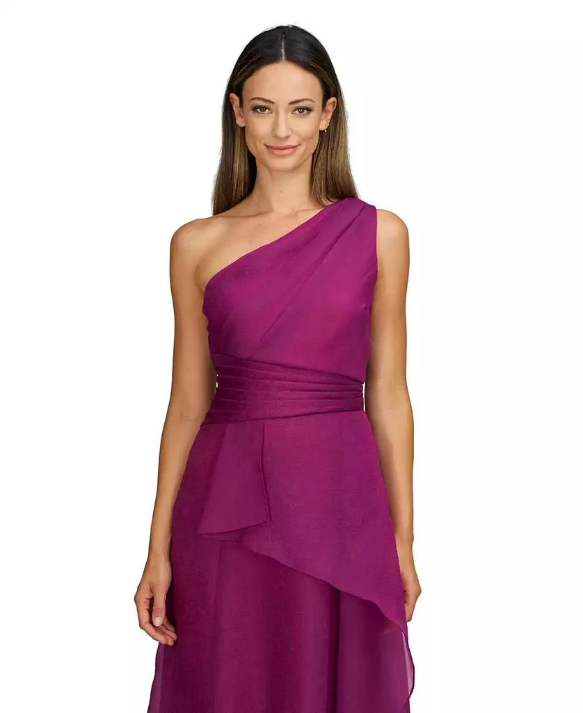 JS Collections Women's Seraphina Organza One-Shoulder Evening Gown 3