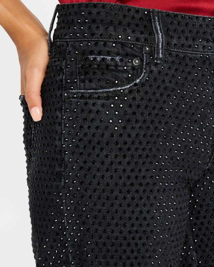 Alice + Olivia Trish Low-Rise Embellished Baggy Jeans 7