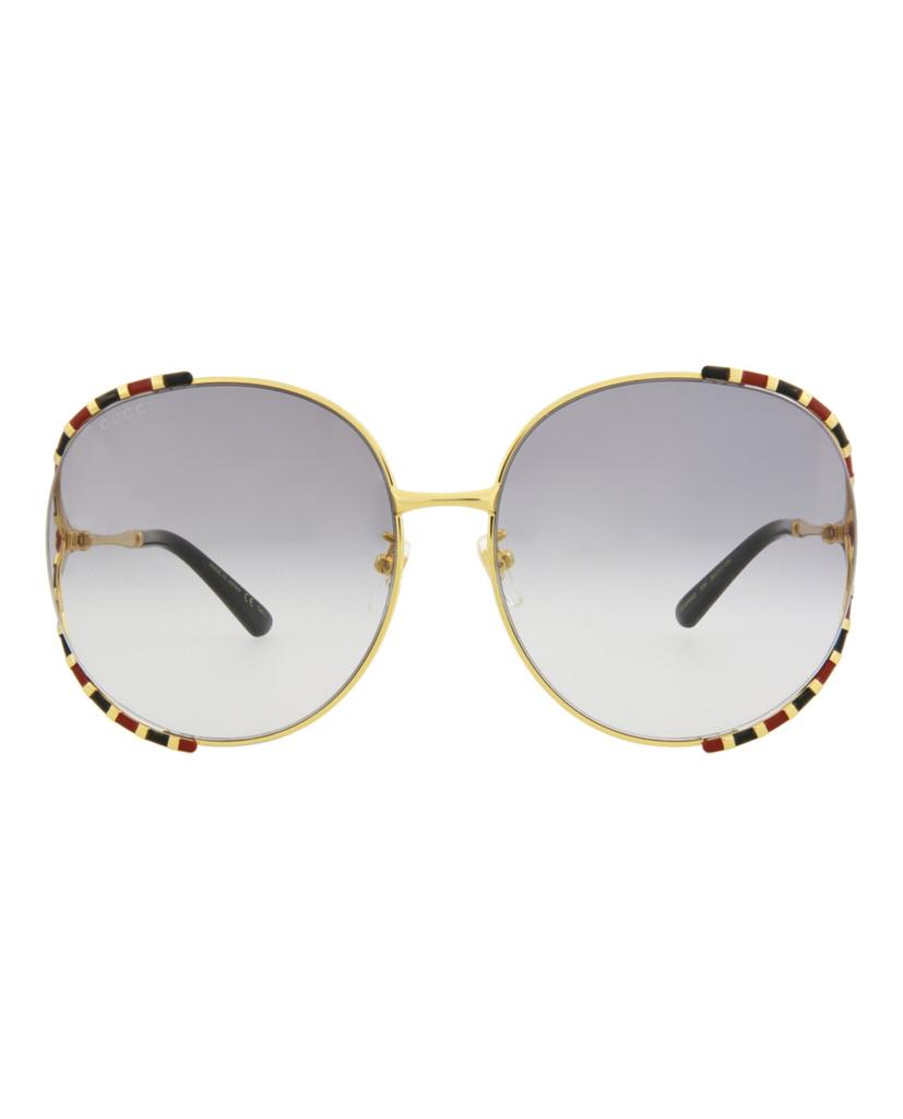 Gucci Round-Frame Metal Sunglasses