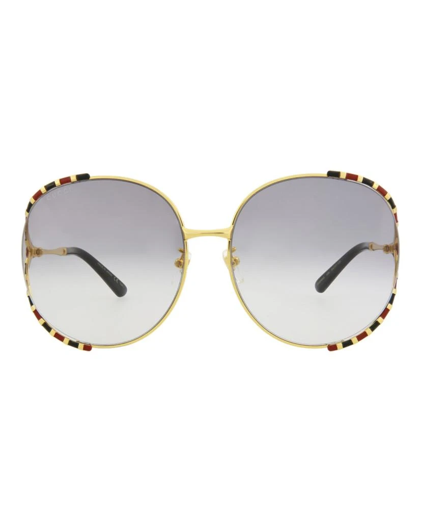 Gucci Round-Frame Metal Sunglasses 1