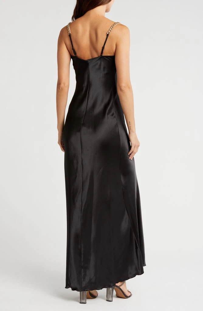 bebe X Ciara Chain Strap Satin Dress 2