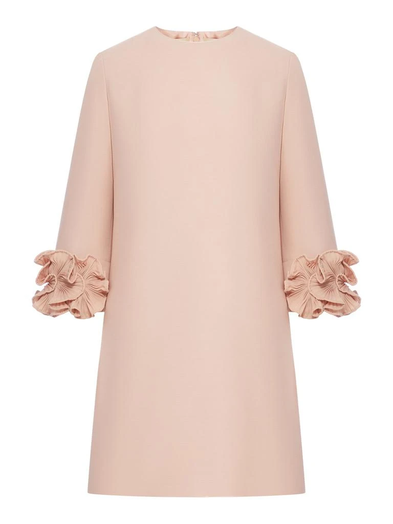 Shop Valentino Crepe Couture Floral Detailed Mini Dress on Sale at