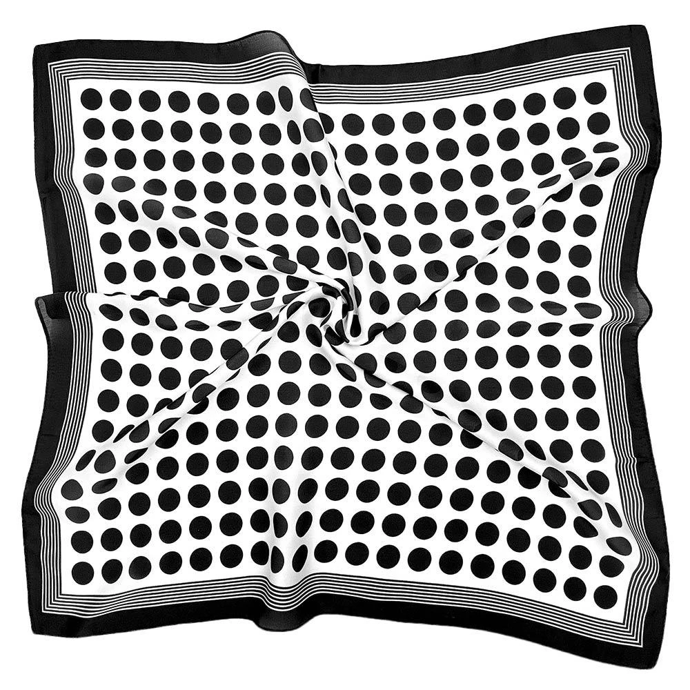 TRUEDAMES Polka Dot Printed Square Silky Satin Bandana Scarf 3