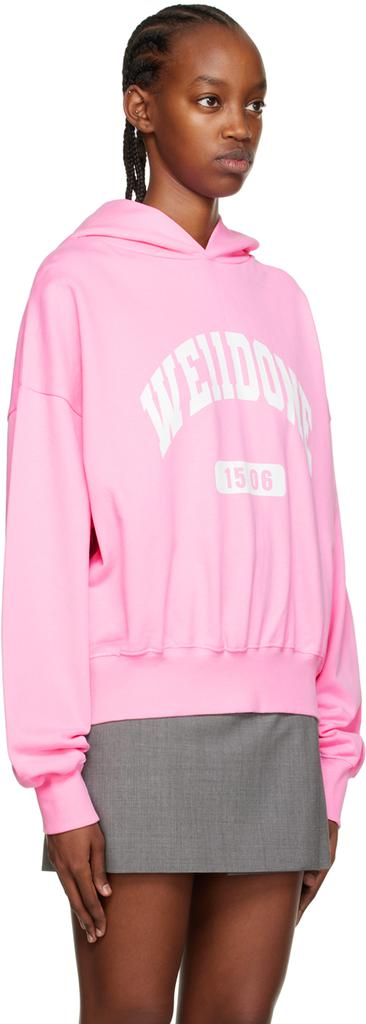 We11done Pink Old School Campus Hoodie