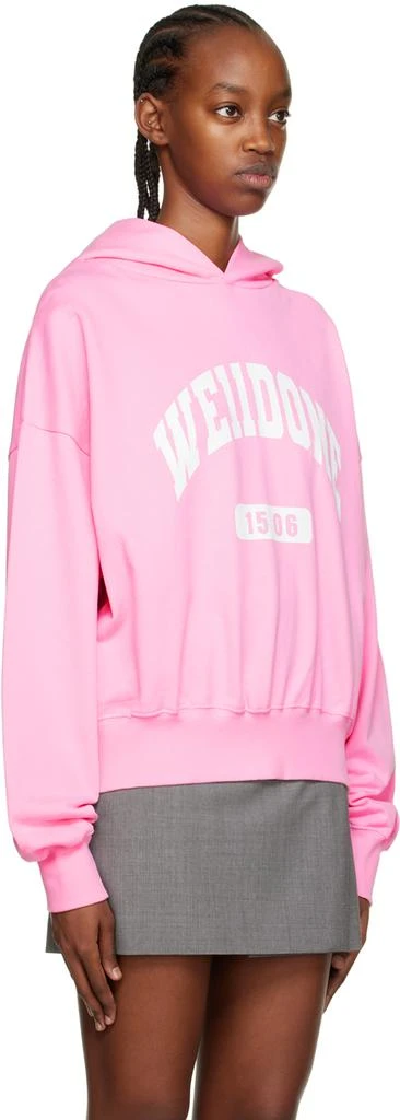 We11done Pink Old School Campus Hoodie 2