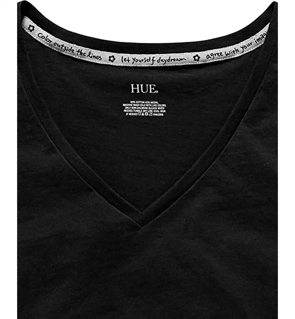 Hue Women's Sleepwell Solid S/S V-Neck T-Shirt with Temperature Regulating Technology 4