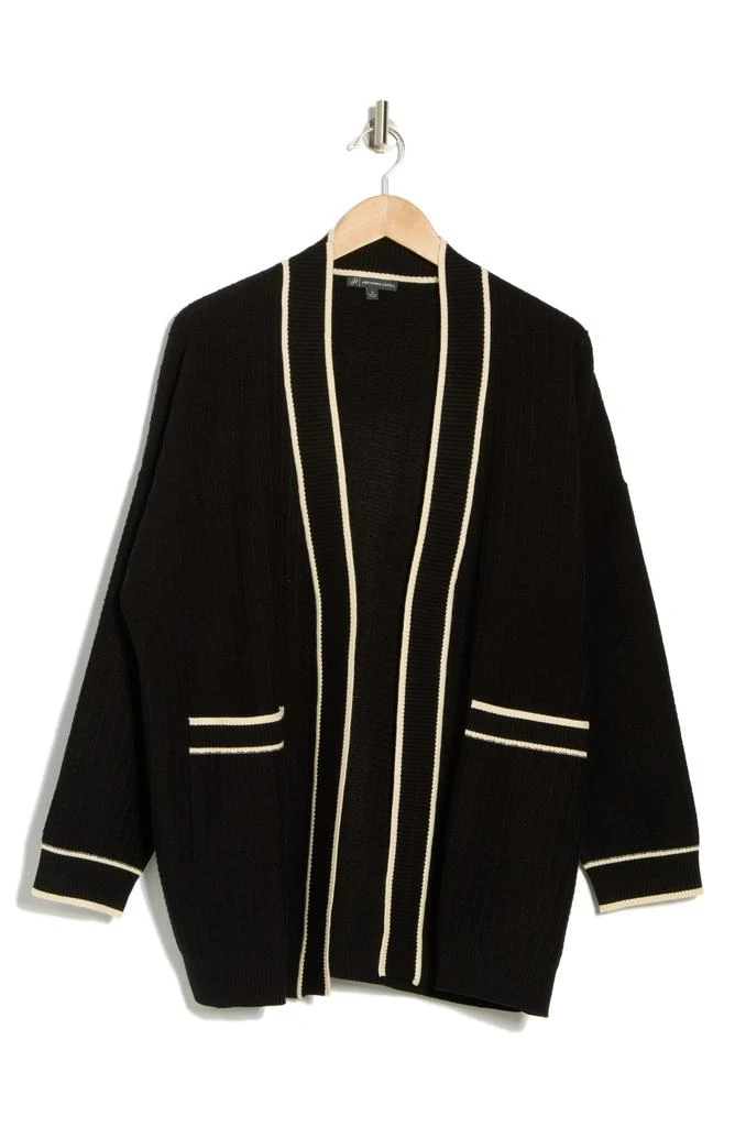 Adrianna Papell Tipped Waffle Stitch Cardigan 3