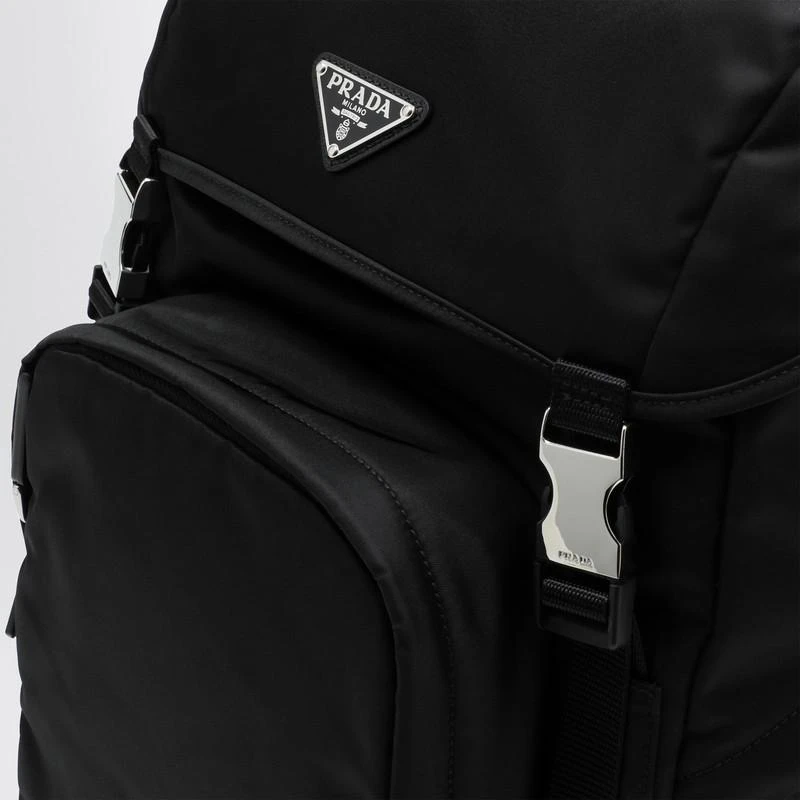 Prada Black Re-Nylon backpack with snap fastener 6