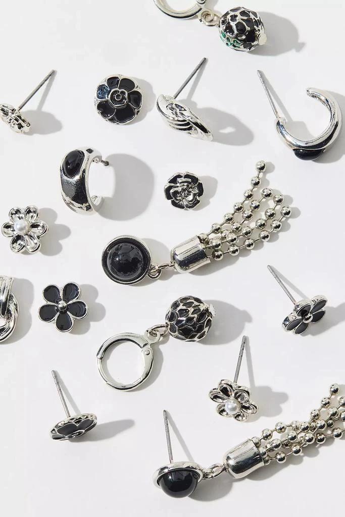 Urban Outfitters Bloom Flower Enameled Multi Earring Set