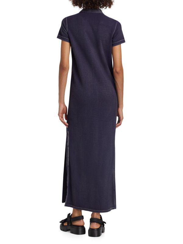 ATM Anthony Thomas Melillo Cotton Knit Short-Sleeve Polo Dress