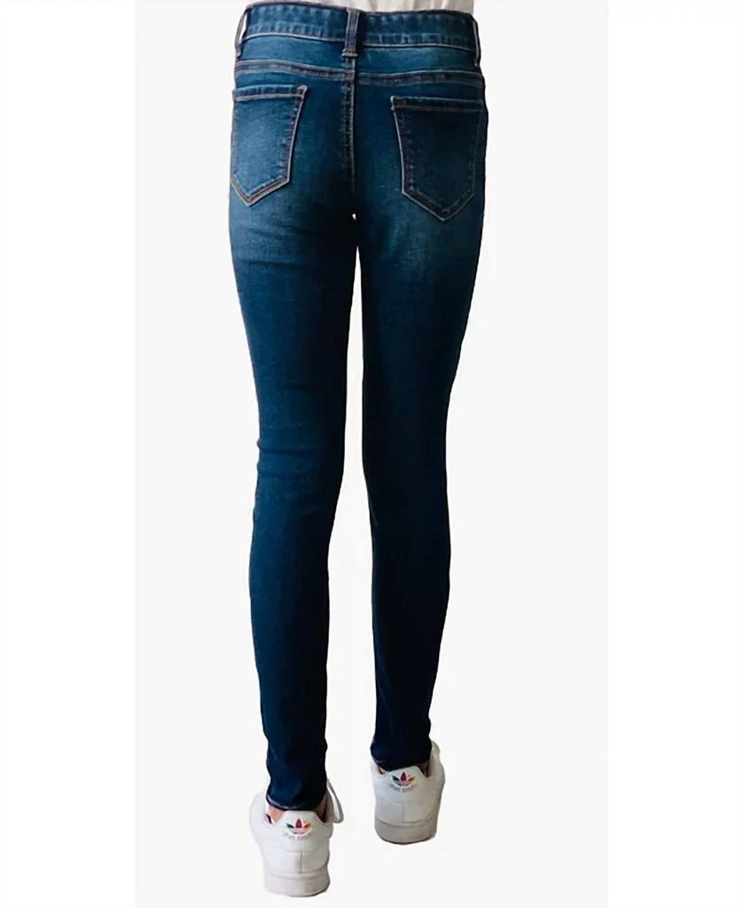 Imperial Star Big Girls Destructed Denim Skinny Jeans In Medium Blue 2