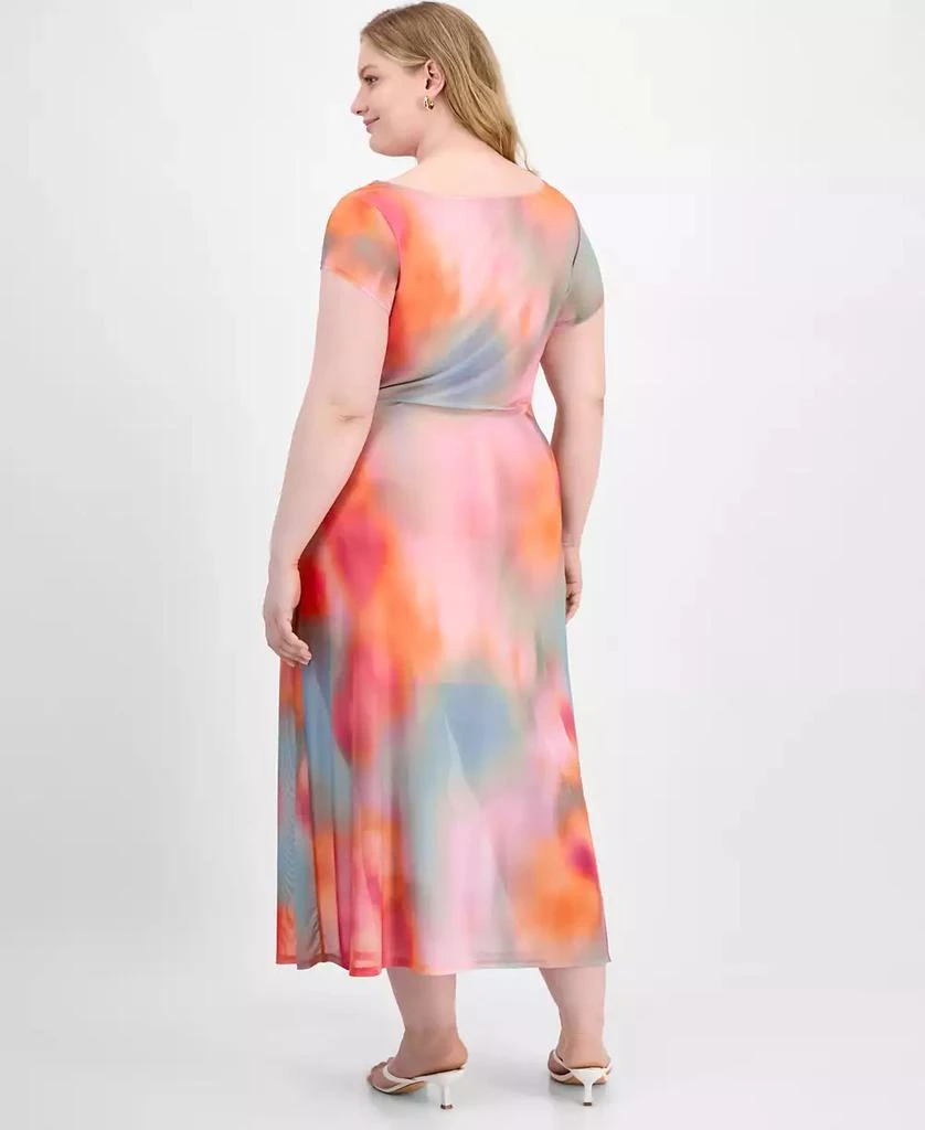 Bar III Trendy Plus Size Cowl-Neck Short-Sleeve Maxi Dress, Exclusively at Macy's 5