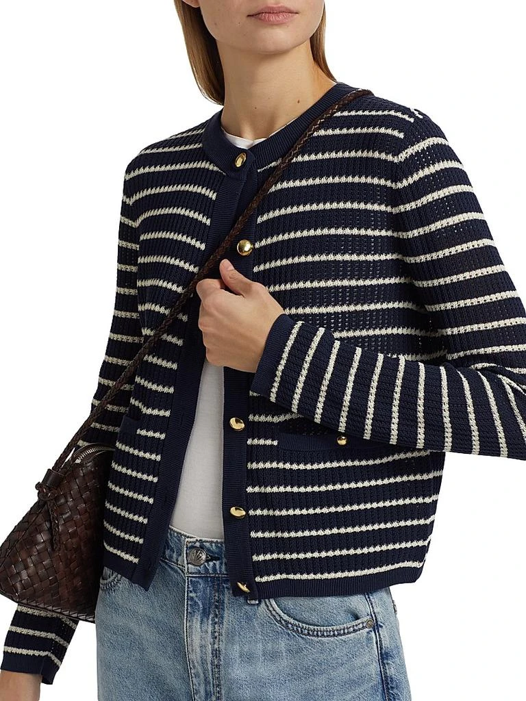 Rag & Bone Viola Cotton-Blend Stripe Cardigan 6